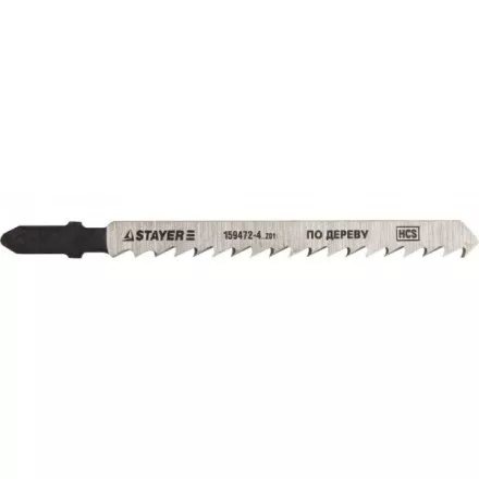 Полотна STAYER &quot;STANDARD&quot;, T101D, для эл/лобзика, HCS, по дереву, фанере, чистый рез, EU-хвост., шаг 4мм, 74мм, 2шт 159472-4_z01 купить в Ноябрьске