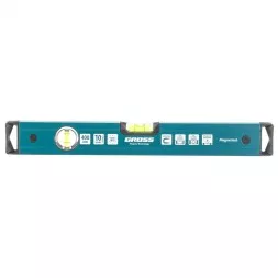 Уровень алюминиевый 400 мм магнитный 2 глазка Magnetisch Gross 33710