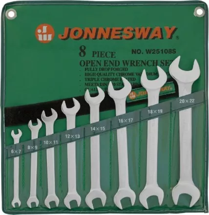 Набор ключей рожковых 6-22мм 8предметов Jonnesway W25108S 47336 купить в Ноябрьске