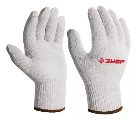 ЗУБР ОПТИМА, L-XL, х/б перчатки без покрытия, 10 класс (11445-XL) купить в Ноябрьске