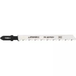 Полотна STAYER &quot;PROFI&quot;, T101D, для эл/лобзика, HCS, по дереву, ДСП, ДВП, EU-хвост., шаг 4мм, 75мм, 2шт 15990-4_z01