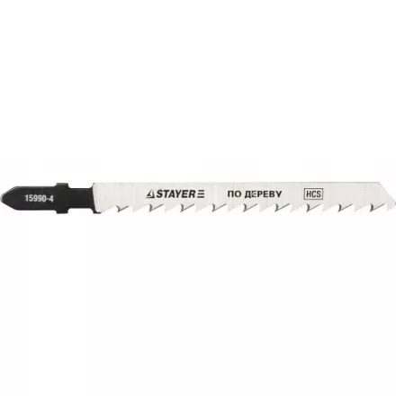 Полотна STAYER &quot;PROFI&quot;, T101D, для эл/лобзика, HCS, по дереву, ДСП, ДВП, EU-хвост., шаг 4мм, 75мм, 2шт 15990-4_z01 купить в Ноябрьске
