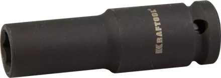 Торцовая головка KRAFTOOL &quot;INDUSTRIE QUALITAT&quot; ударная, удлиненная (1/2&quot;), FLANK, Cr-Mo, фосфатированная, 14 мм 27942-14_z01 купить в Ноябрьске