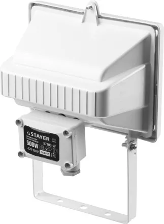 Прожектор STAYER &quot;MASTER&quot; MAXLight галогенный, с дугой крепления под установку, белый, 500Вт 57103-W купить в Ноябрьске