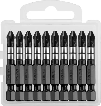 Биты для ударных шуруповертов KRAFTOOL Impact Pro PH 26191-2-50-S10 купить в Ноябрьске