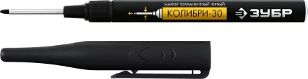 ЗУБР Колибри-30 черный, наконечник L 30 мм,  2.8 мм, перманентный маркер для отверстий (06338-2) купить в Ноябрьске