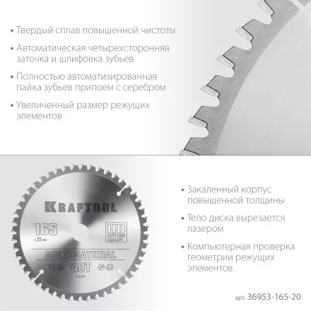 Диск пильный Multi Material, повышенный ресурс 36953-165-20 купить в Ноябрьске