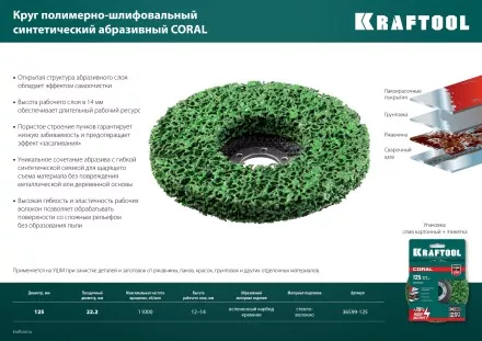 Круги полимерно-шлифовальные синтетические 36599-125 купить в Ноябрьске