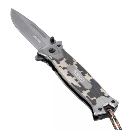 Нож складной Denzel, многоцелевой, системы Liner-Lock, с накладкой G10 на прямой рук-ке+стеклобой, 79208 купить в Ноябрьске
