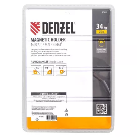 Фиксатор магнитный для сварочных работ усилие 75 LB Denzel 97560 купить в Ноябрьске