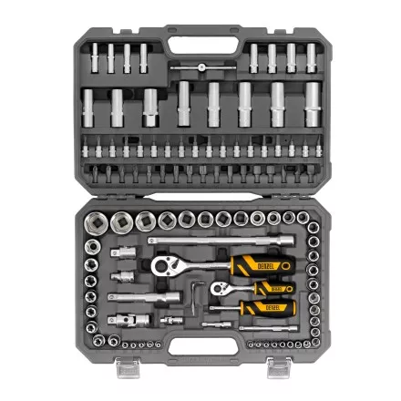 Набор инструментов Denzel 15814, 1/2&quot;, 1/4&quot;, CrV, S2, пластиковый кейс, 109 предметов купить в Ноябрьске