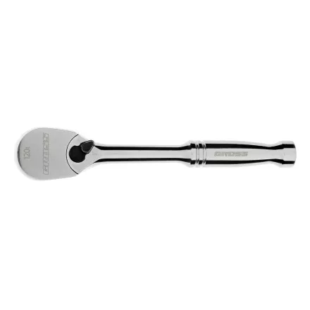 Ключ-трещотка 1/4&quot; Gross 14050, CrV, 120 зубьев, цельнометаллический, хром купить в Ноябрьске
