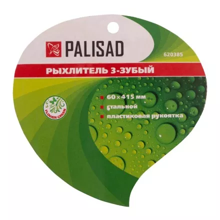 Рыхлитель 3 - зубый Palisad, 60 х 415 мм, стальной, пластиковая рукоятка, Flower Green, 620385 купить в Ноябрьске