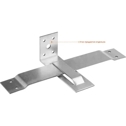 ЗУБР СОС-2.0, 40 x 210 (150) x 2 мм, пластина, скользящая опора для стропил (310166-150) купить в Ноябрьске
