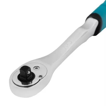 Ключ-трещотка 1/4&quot; Gross 14053, CrV, 90 зубьев, усиленный, хром купить в Ноябрьске