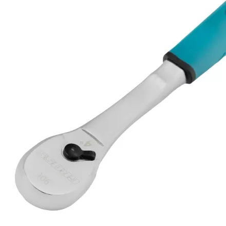Ключ-трещотка 1/4&quot; Gross 14053, CrV, 90 зубьев, усиленный, хром купить в Ноябрьске