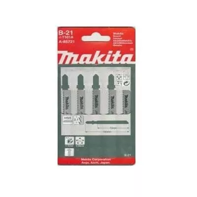 Пилки ( 5 шт.) В-21 HCS, 100х2,1 мм, рез-10 мм, точн.пропил. Makita А-85721 купить в Ноябрьске