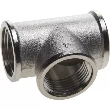 Тройник GENERAL FITTINGS никелированная латунь, г/г/г, 1&quot; 51052-1 купить в Ноябрьске
