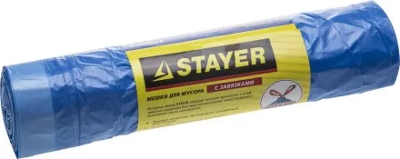 Мешки для мусора STAYER &quot;Comfort&quot; завязками, голубые, 30л, 20шт 39155-30 купить в Ноябрьске