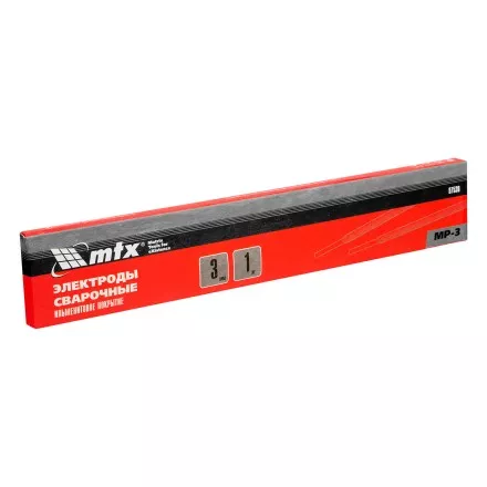 Электроды MP-3, диам. 3 мм, 1 кг., ильменитовое покрытие MTX 97530 купить в Ноябрьске