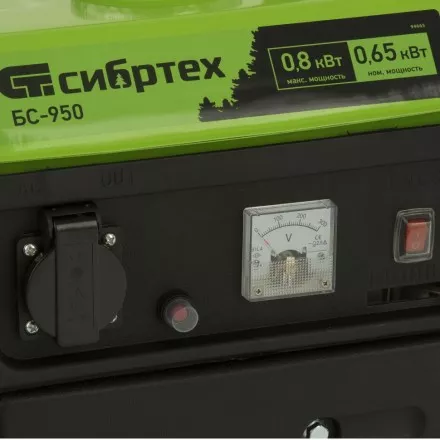 Бензогенератор Сибртех БС-950 с ручным стартером 94665 купить в Ноябрьске