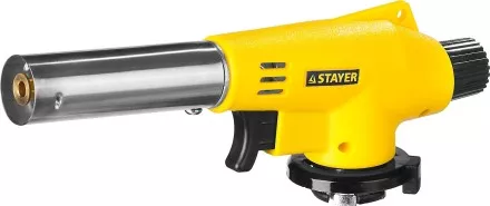 Газовая горелка &quot;MaxTerm&quot; на баллон, STAYER &quot;MASTER&quot; 55584, с пьезоподжигом, регулировка пламени, цанговое соединение, 1300С 55584 купить в Ноябрьске