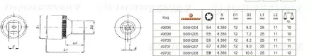Торцевая головка 1/4&quot;DR внешний TORX Е-6 S06H206  Jonnesway 49700 купить в Ноябрьске