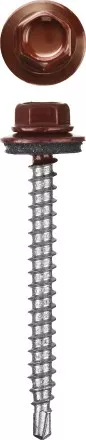 Саморезы СКМ кровельные, RAL 3005 темно-красный, 19 x 5.5 мм, 2 500 шт, для металлических конструкций, STAYER 30300-55-019-3005 купить в Ноябрьске