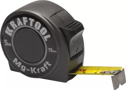 Рулетка KRAFTOOL &quot;MG-Kraft&quot;, особопроч корпус, Mg сплав, нейлон покрытие, суперкомпакт размер, 5м/19м 34129-05-19 купить в Ноябрьске