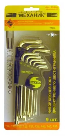 Набор шестигранников Torx 9 штук блистер Энкор 20876 купить в Ноябрьске