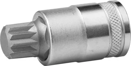 Торцовая бита-головка KRAFTOOL &quot;INDUSTRIE QUALITAT&quot;, материал S2, SPLINE, сатинированная, 1/2&quot;, M16 27911-16_z01 купить в Ноябрьске