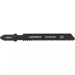 Полотна STAYER &quot;PROFI&quot;, T119B, для эл/лобзика, HCS, по дереву, фанере, ДСП, EU-хвост., шаг 2мм, 50мм, 2шт 15988-2_z01