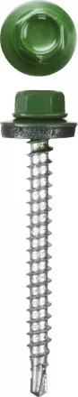 Саморезы СКМ кровельные, RAL 6002 зеленый лист, 25 x 5.5 мм, 420 шт, для металлических конструкций, STAYER 30305-55-025-6002 купить в Ноябрьске