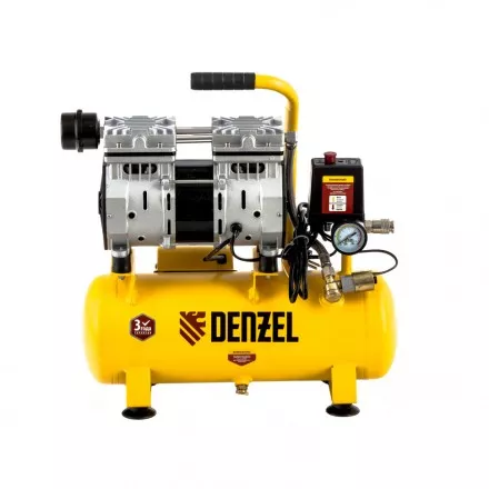 Компрессор безмаслянный Denzel DLS650/10 малошумный 58021 купить в Ноябрьске