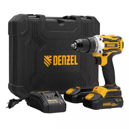 Дрель-шуруповерт аккумуляторная Denzel  BLDL-18-0 26140, бесщет.2 Li-Ion, 18 В купить в Ноябрьске