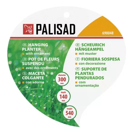 Кашпо подвесное с орнаментом Palisad, с кокосовой корзиной, диаметр 30 см, 690048 купить в Ноябрьске