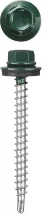 Саморезы СКМ кровельные, RAL 6005 зеленый насыщенный, 19 x 5.5 мм, 2 500 шт, для металлических конструкций, STAYER 30300-55-019-6005 купить в Ноябрьске
