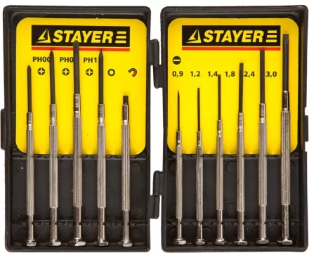 STAYER &quot;MASTER&quot;. Набор: Отвертки часовые для особо точных работ, с цельнометаллическими рукоятками 2560-H11_z01 купить в Ноябрьске