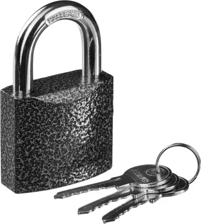 Замок STAYER &quot;STANDARD&quot; навесной, металлический корпус, закаленная дужка, 50 мм 37160-50 купить в Ноябрьске