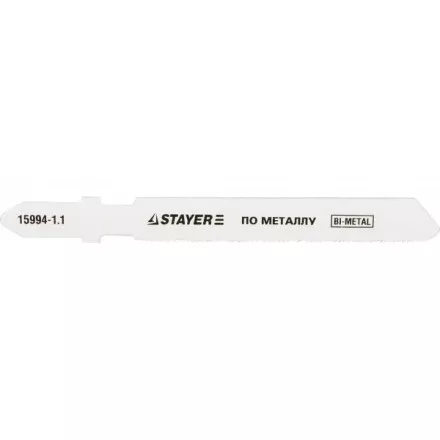 Полотна STAYER &quot;PROFI&quot;, T118GF, для эл/лобзика, Bi-Metall, по металлу (0,5-1,5мм), EU-хвост., шаг 1,1мм, 50мм, 2шт 15994-1.1_z01 купить в Ноябрьске