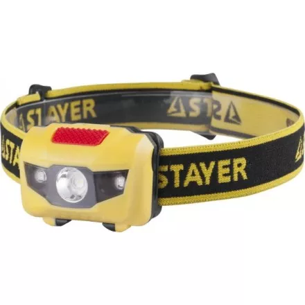 Фонарь STAYER &quot;MASTER&quot; налобный светодиодный, 1Вт(80Лм)+2LED, 4 режима, 3ААА 56568 купить в Ноябрьске