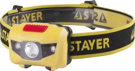 Фонарь STAYER &quot;MASTER&quot; налобный светодиодный, 1Вт(80Лм)+2LED, 4 режима, 3ААА 56568 купить в Ноябрьске