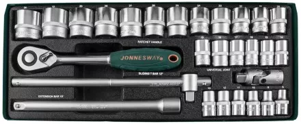 Набор головок торцевых 1/2&quot;DR 8-34мм 28предметов S04Н4728S Jonnesway 47534 купить в Ноябрьске