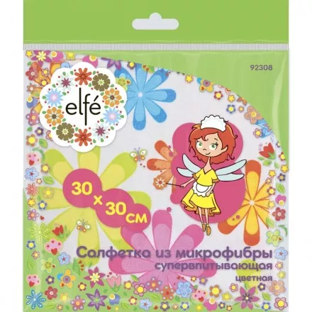 Салфетки из микрофибры цветная 300х300 мм Elfe 92308 купить в Ноябрьске