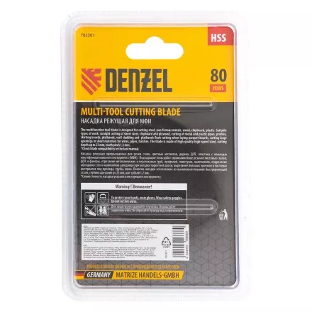 Насадка для МФИ отрезная полукруг Denzel 782301, HSS, по металлу и дереву, 80 мм х 1,2 мм, мелкий зуб купить в Ноябрьске
