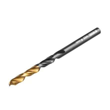 Сверло по металлу, 4 мм, HSS-Tin, Golden Tip, 10 шт. Denzel 717209 купить в Ноябрьске