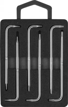 Комплект угловых ключей TORX с центрированным штифтом Т4-Т9  6предметов S2  H09MT06S Jonnesway 47101 купить в Ноябрьске