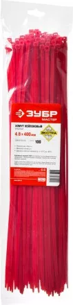 Хомуты нейлоновые ЗУБР &quot;МАСТЕР&quot; красные, 4,8 мм x 400 мм, 100 шт 309040-48-400 купить в Ноябрьске
