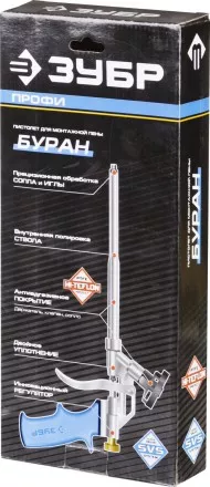 Пистолет ЗУБР &quot;ПРОФЕССИОНАЛ&quot; &quot;БУРАН&quot; для монтажной пены, тефлоновое покрытие, улучшенная герметичность 06866_z01 купить в Ноябрьске