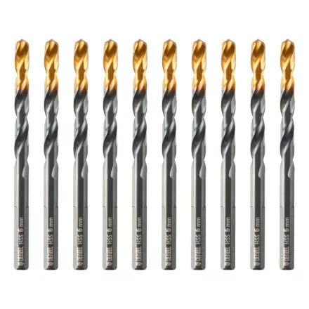 Сверло по металлу Denzel, 6 мм, HSS-Tin, Golden Tip, 10 шт. 717215 купить в Ноябрьске